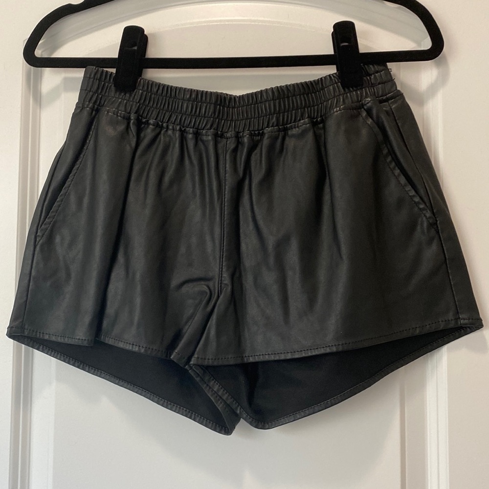 Leather shorts